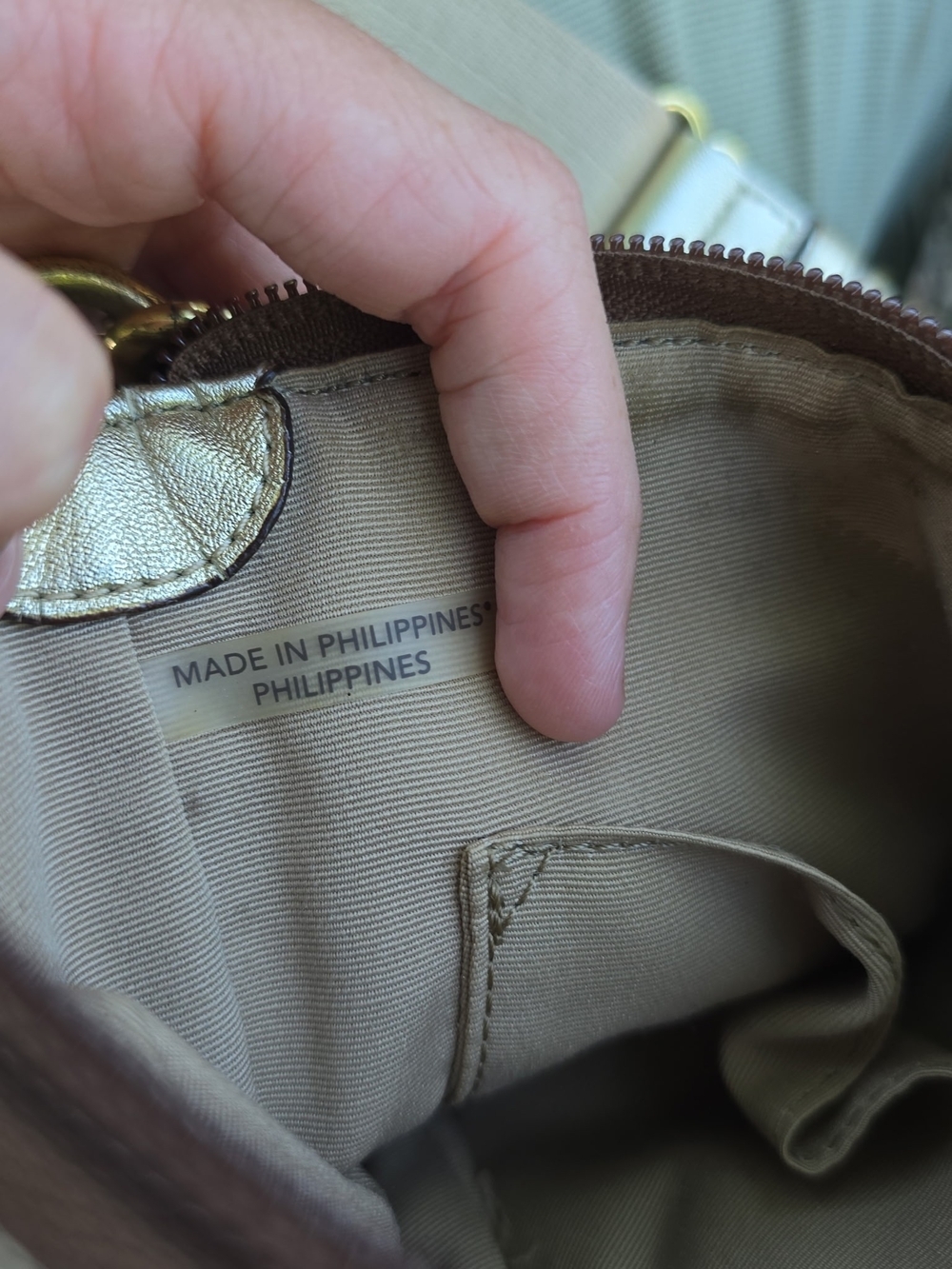 Coach Beige/Tan Signature Crossbody Bag with Adjustable Strap - Picture 15 of 15